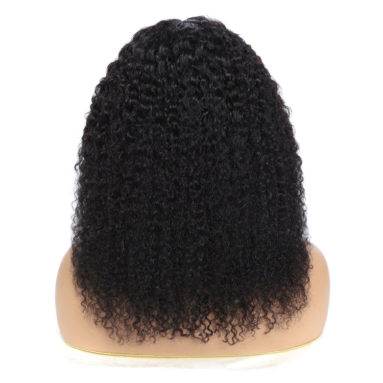 Kinky Curly Lace Front Wigs Human Hair 4x4x1 Lace Closure Wigs 180% Density Kinky Curly Wigs with Brazilian Remy Hair Unprocessed Virgin Hair Wig Natural Color - Lena & Miles Exquisite Boutique LLC.