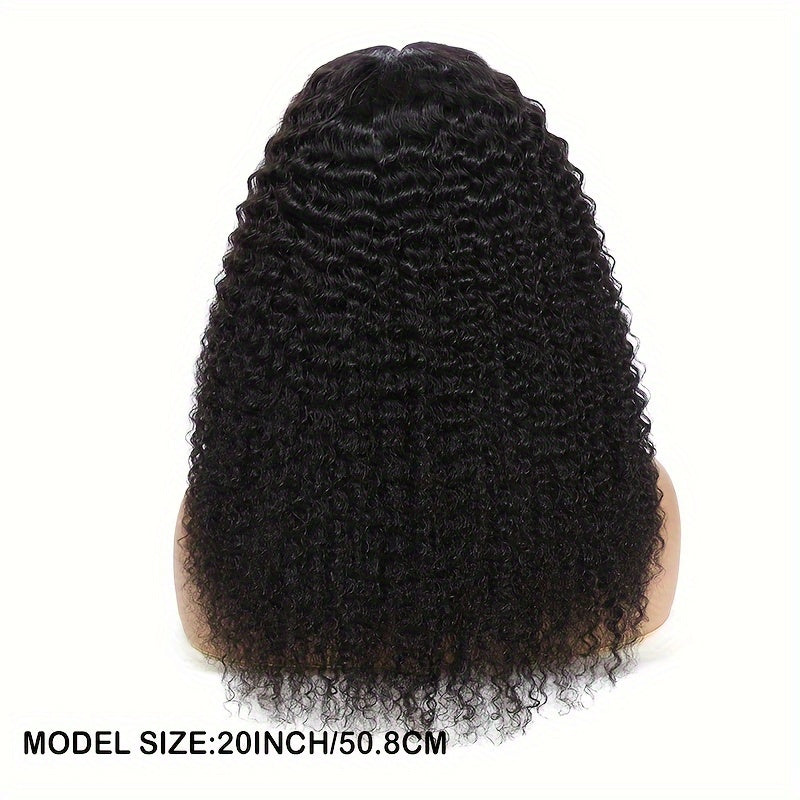 Kinky Curly Lace Front Wigs Human Hair 4x4x1 Lace Closure Wigs 180% Density Kinky Curly Wigs with Brazilian Remy Hair Unprocessed Virgin Hair Wig Natural Color - Lena & Miles Exquisite Boutique LLC.