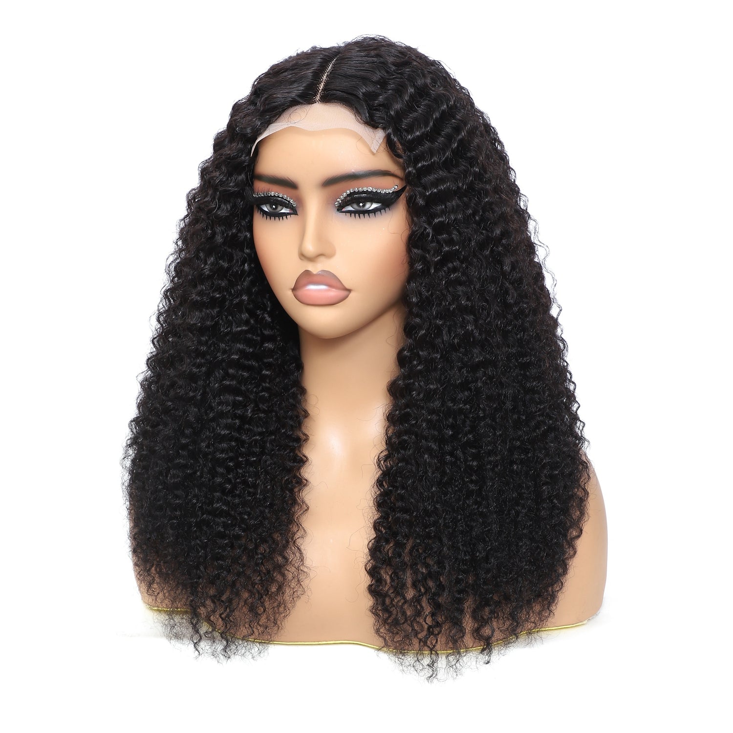 Kinky Curly Lace Front Wigs Human Hair 4x4x1 Lace Closure Wigs 180% Density Kinky Curly Wigs with Brazilian Remy Hair Unprocessed Virgin Hair Wig Natural Color - Lena & Miles Exquisite Boutique LLC.