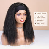 Kinky Straight Headband Wig For Women Yaki Straight Wigs With Black Headband Kinky Afro Wigs For Women - Lena & Miles Exquisite Boutique LLC.