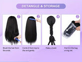 Kinky Straight Headband Wig For Women Yaki Straight Wigs With Black Headband Kinky Afro Wigs For Women - Lena & Miles Exquisite Boutique LLC.