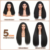 Kinky Straight Headband Wig For Women Yaki Straight Wigs With Black Headband Kinky Afro Wigs For Women - Lena & Miles Exquisite Boutique LLC.
