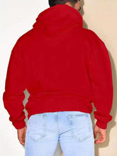 PLUS SIZE Installing Muscles Print Hoodie, Men&