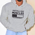 PLUS SIZE Installing Muscles Print Hoodie, Men&