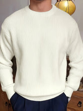 Plus Size Solid Textured Sweater - Men&