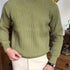 Plus Size Solid Textured Sweater - Men&