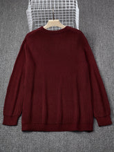 Plus Size Solid Textured Sweater - Men&