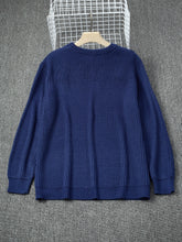 Plus Size Solid Textured Sweater - Men&