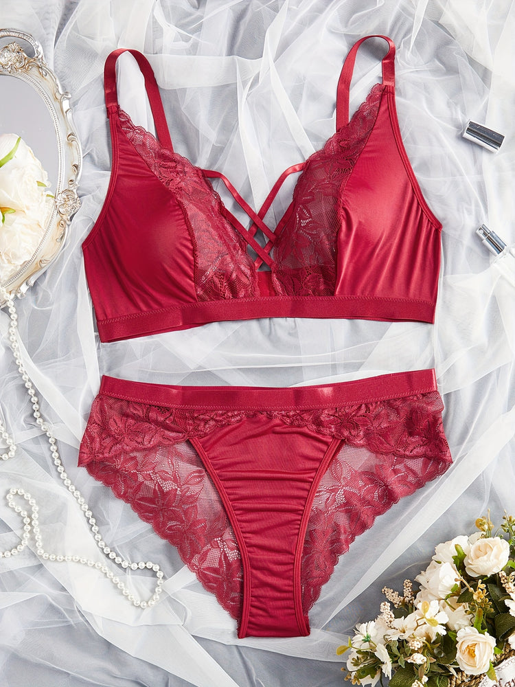 Plus Size Wedding Sexy Lingerie Set, Women&