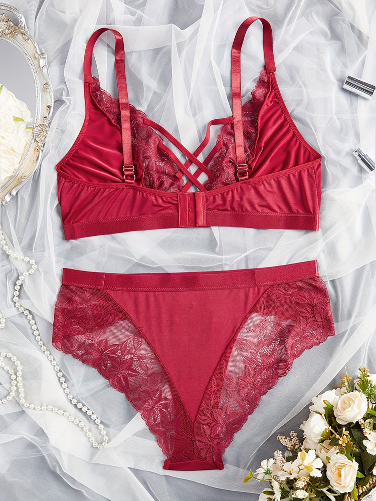 Plus Size Wedding Sexy Lingerie Set, Women&
