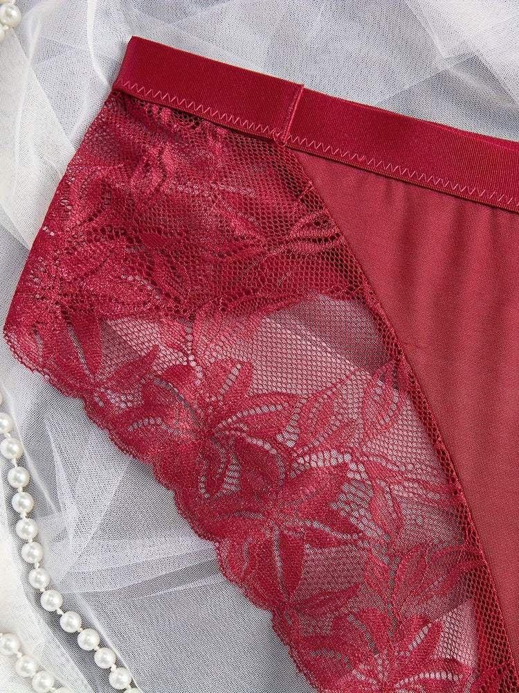 Plus Size Wedding Sexy Lingerie Set, Women&