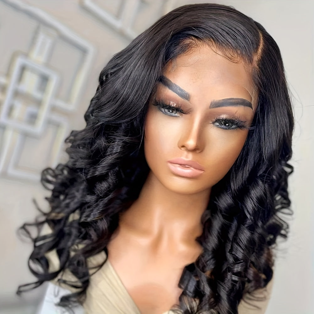 180% Density Bouncy Curly Human Hair Wigs 13x4 Lace Front Wigs Human Hair Natural Hairline Brazilian Virgin Spiral Curls wig Lace Frontal Human Hair Wigs For Black Women - Lena & Miles Exquisite Boutique LLC.