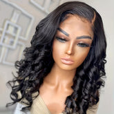 180% Density Bouncy Curly Human Hair Wigs 13x4 Lace Front Wigs Human Hair Natural Hairline Brazilian Virgin Spiral Curls wig Lace Frontal Human Hair Wigs For Black Women - Lena & Miles Exquisite Boutique LLC.