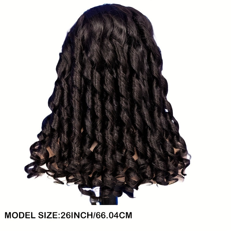 180% Density Bouncy Curly Human Hair Wigs 13x4n Virgin Spiral Curls wig Lace Frontal Human Hair Wigs For Black Women - Lena & Miles Exquisite Boutique LLC.