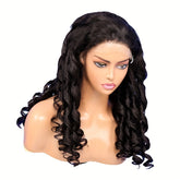 180% Density Bouncy Curly Human Hair Wigs 13x4n Virgin Spiral Curls wig Lace Frontal Human Hair Wigs For Black Women - Lena & Miles Exquisite Boutique LLC.
