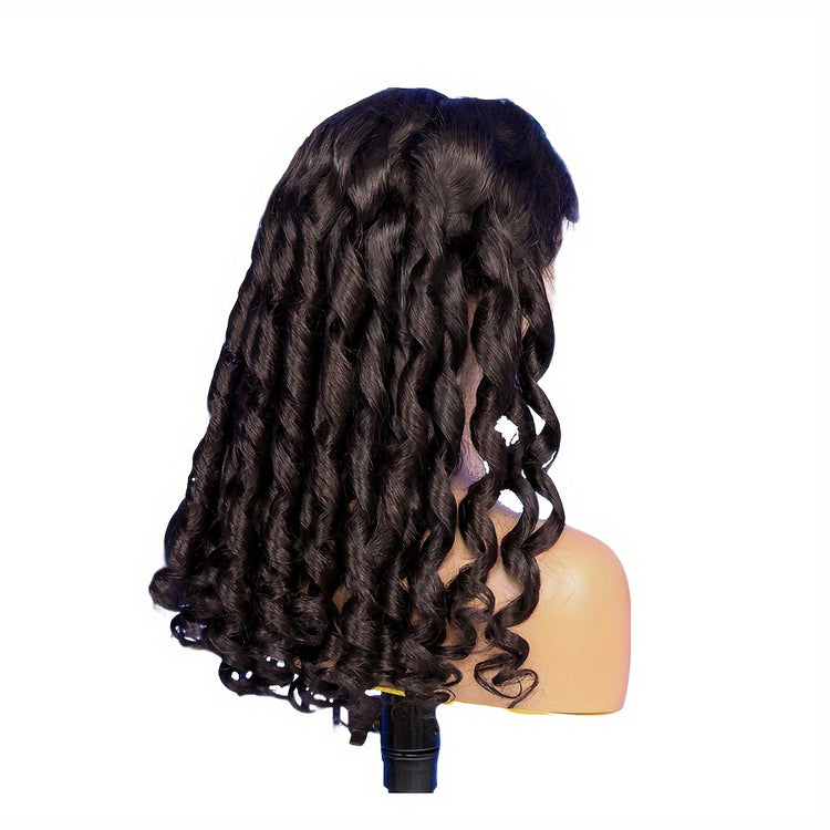 180% Density Bouncy Curly Human Hair Wigs 13x4n Virgin Spiral Curls wig Lace Frontal Human Hair Wigs For Black Women - Lena & Miles Exquisite Boutique LLC.