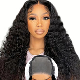 Glueless Wigs Human Hair Pre Cut Lace 4X4 HD Lace Closure Wigs Human Hair No Glue Deep Wave Lace Front Wigs Human Hair Wigs For Women 150% Density Brazilian Virgin Hair - Lena & Miles Exquisite Boutique LLC.