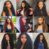 Glueless Wigs Human Hair Pre Cut Lace 4X4 HD Lace Closure Wigs Human Hair No Glue Deep Wave Lace Front Wigs Human Hair Wigs For Women 150% Density Brazilian Virgin Hair - Lena & Miles Exquisite Boutique LLC.