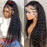 13X3 Black Curly Lace Front Wig Long Synthetic Lace Hair Wig For Women Wigs For Daily And Party Use - Lena & Miles Exquisite Boutique LLC.
