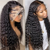 13X3 Black Curly Lace Front Wig Long Synthetic Lace Hair Wig For Women Wigs For Daily And Party Use - Lena & Miles Exquisite Boutique LLC.