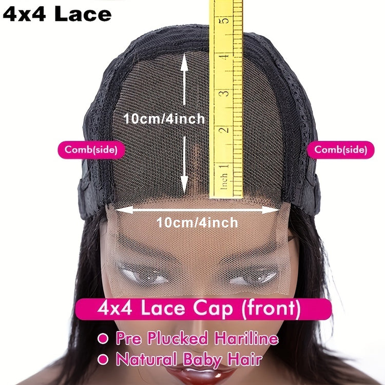 Breathtaking Brazilian Human Hair Loose Wave Wigs - 180% Density, Glueless HD 4x4 Lace Closure, Pre-Plucked with Bleached Knots & Fluffy Baby Hair for a Stunning, Natural Look - Lena & Miles Exquisite Boutique LLC.