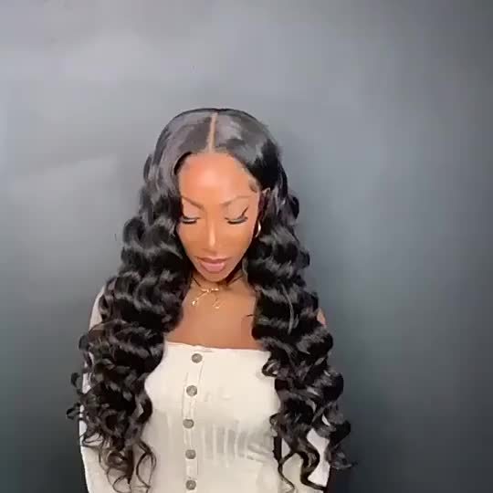 Breathtaking Brazilian Human Hair Loose Wave Wigs - 180% Density, Glueless HD 4x4 Lace Closure, Pre-Plucked with Bleached Knots & Fluffy Baby Hair for a Stunning, Natural Look - Lena & Miles Exquisite Boutique LLC.