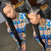 Braided 13x6 Lace wig Braids Wigs For Women Black Micro Braided Synthetic Lightweight Hand-Tied Lace Front Box Braided Wig - Lena & Miles Exquisite Boutique LLC.