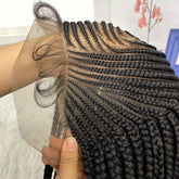 Braided 13x6 Lace wig Braids Wigs For Women Black Micro Braided Synthetic Lightweight Hand-Tied Lace Front Box Braided Wig - Lena & Miles Exquisite Boutique LLC.