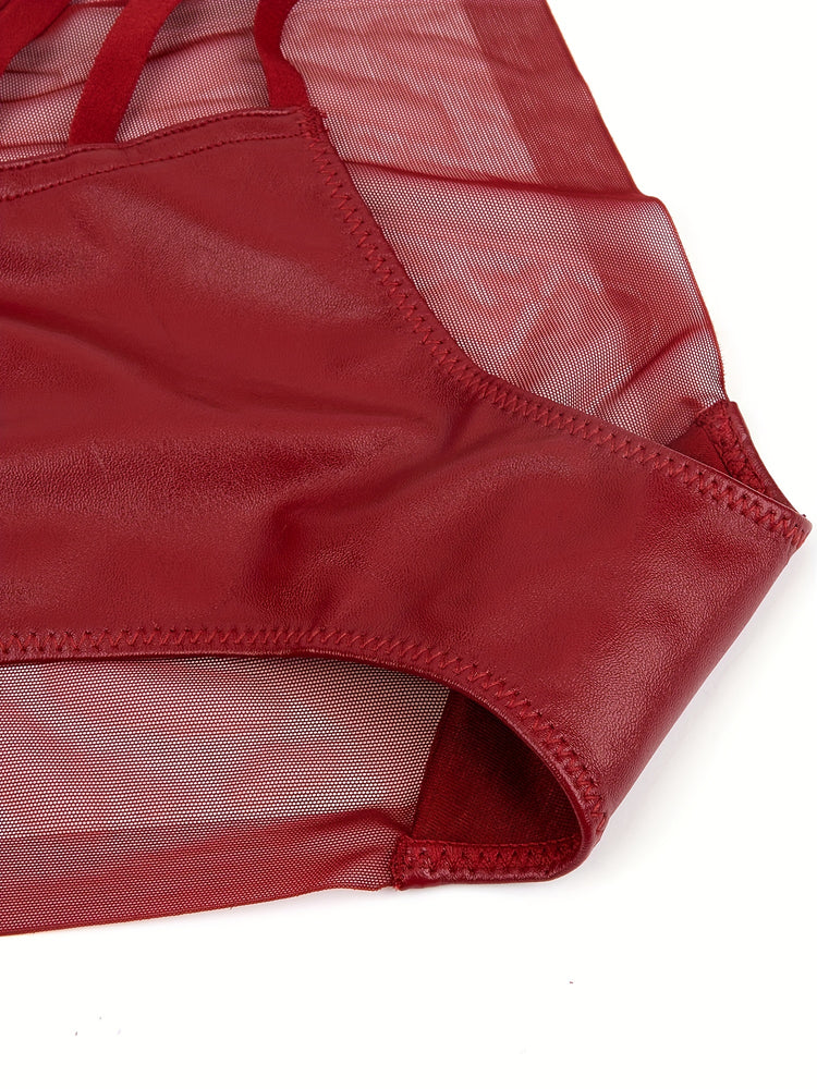 Simple Solid Bra & Panties, Push Up Bra & Cut Out Panties Lingerie Set, Women&