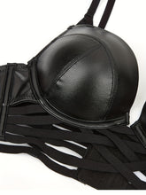 Simple Solid Bra & Panties, Push Up Bra & Cut Out Panties Lingerie Set, Women&