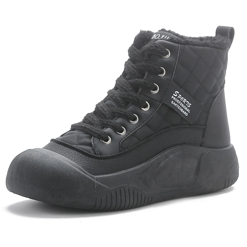 Winter Women Snow Boot Ankle Boots Platform Shoes for Women Keep Warm Sneakers Anti-collision Toe Cap - Lena & Miles Exquisite Boutique LLC.