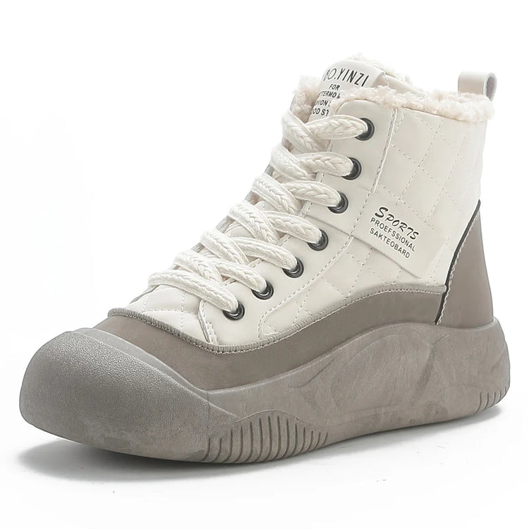 Winter Women Snow Boot Ankle Boots Platform Shoes for Women Keep Warm Sneakers Anti-collision Toe Cap - Lena & Miles Exquisite Boutique LLC.