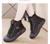 Winter Women Snow Boot Ankle Boots Platform Shoes for Women Keep Warm Sneakers Anti-collision Toe Cap - Lena & Miles Exquisite Boutique LLC.