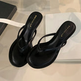 Fashion Round Toe Women Thin Heels Slippers Slides Female Flip flops Sandals Spring Summer Ladies Heeled Slippers Shoes Pumps - Lena & Miles Exquisite Boutique LLC.