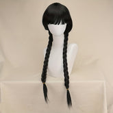 Cosplay Wigs Black Double Twist Braid Wigs Synthetic Hair Replacement Wigs For Halloween Party Costume Accessories - Lena & Miles Exquisite Boutique LLC.