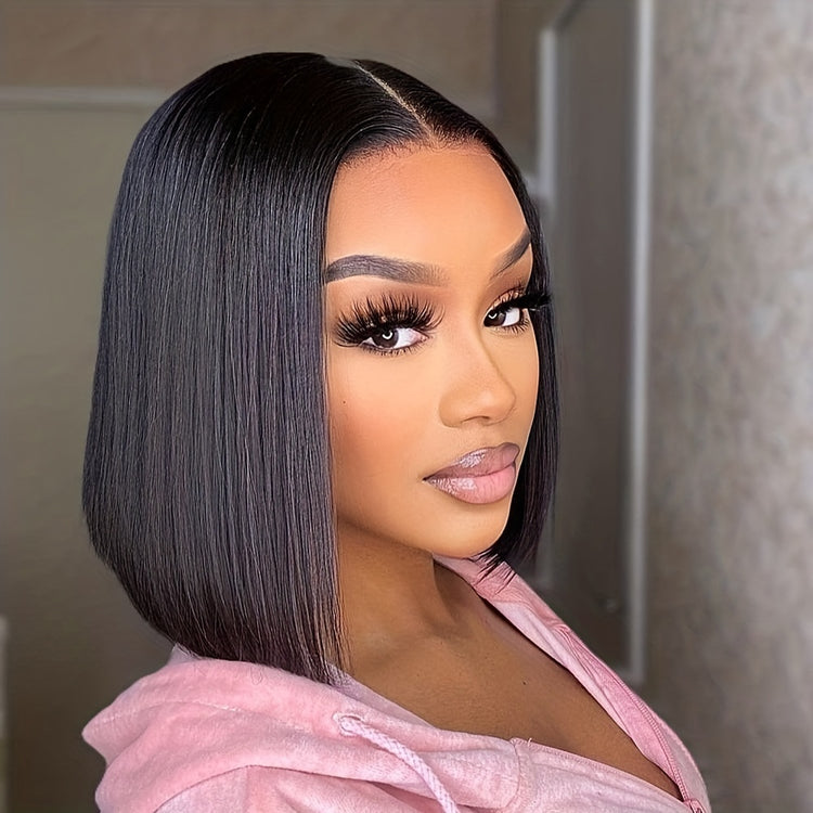Flawless Bob Wigs - Brazilian Remy Human Hair, 150% Dense, Seamless 4x4 Lace Closure, Glueless & Realistic Lace Front - Perfect for Women, 8-16 Inch, Natural Sun-Kissed Shades - Lena & Miles Exquisite Boutique LLC.