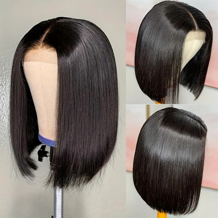 Flawless Bob Wigs - Brazilian Remy Human Hair, 150% Dense, Seamless 4x4 Lace Closure, Glueless & Realistic Lace Front - Perfect for Women, 8-16 Inch, Natural Sun-Kissed Shades - Lena & Miles Exquisite Boutique LLC.