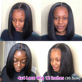 Flawless Bob Wigs - Brazilian Remy Human Hair, 150% Dense, Seamless 4x4 Lace Closure, Glueless & Realistic Lace Front - Perfect for Women, 8-16 Inch, Natural Sun-Kissed Shades - Lena & Miles Exquisite Boutique LLC.