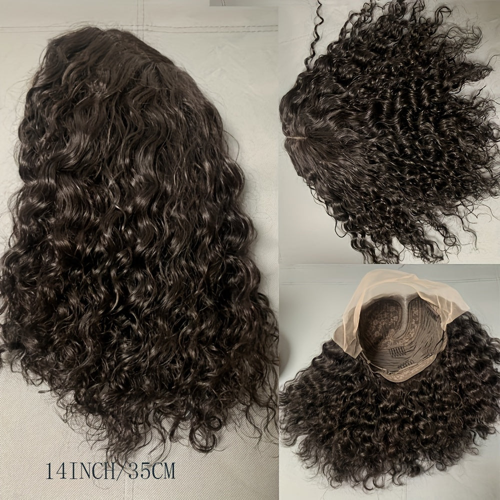 Side Part Human Hair Bob Wig Natural Color Deep Wave Wigs For Women 180% 13*5*1 - Lena & Miles Exquisite Boutique LLC.