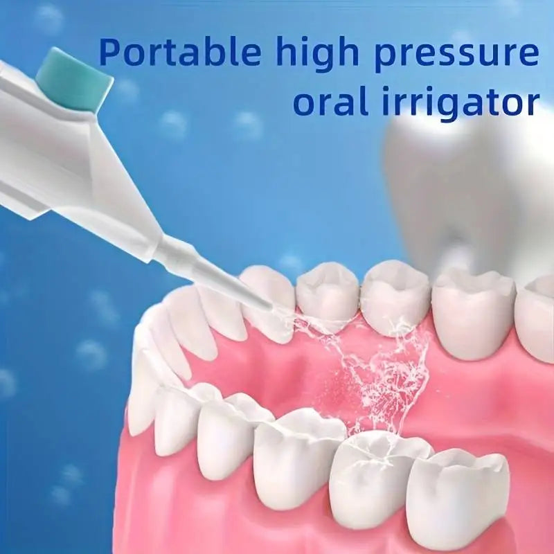 Household High Pressure Oral Irrigator Portable Teeth Clean Water Dental Floss Manual High Pressure Water Toothpick - Lena & Miles Exquisite Boutique LLC.