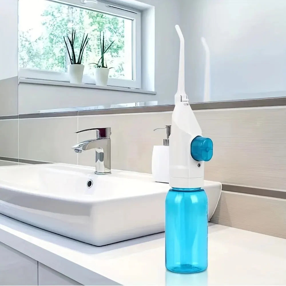 Household High Pressure Oral Irrigator Portable Teeth Clean Water Dental Floss Manual High Pressure Water Toothpick - Lena & Miles Exquisite Boutique LLC.