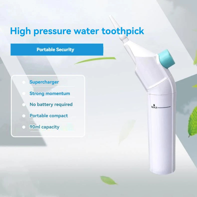Household High Pressure Oral Irrigator Portable Teeth Clean Water Dental Floss Manual High Pressure Water Toothpick - Lena & Miles Exquisite Boutique LLC.