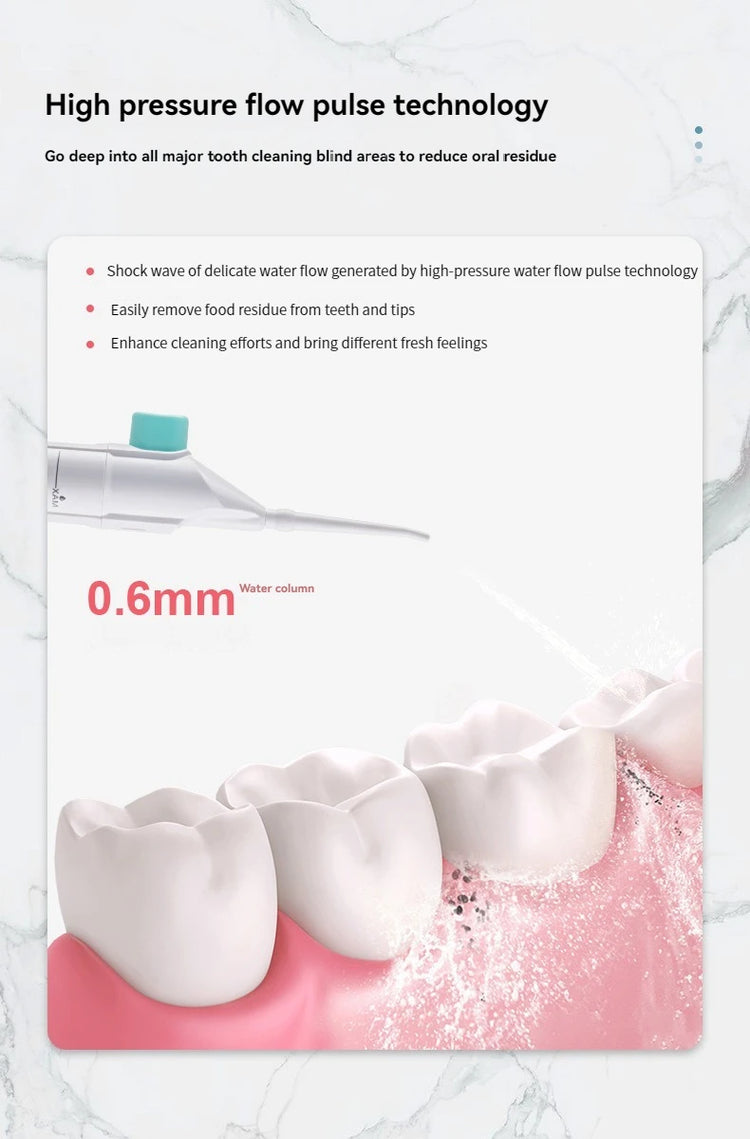 Household High Pressure Oral Irrigator Portable Teeth Clean Water Dental Floss Manual High Pressure Water Toothpick - Lena & Miles Exquisite Boutique LLC.