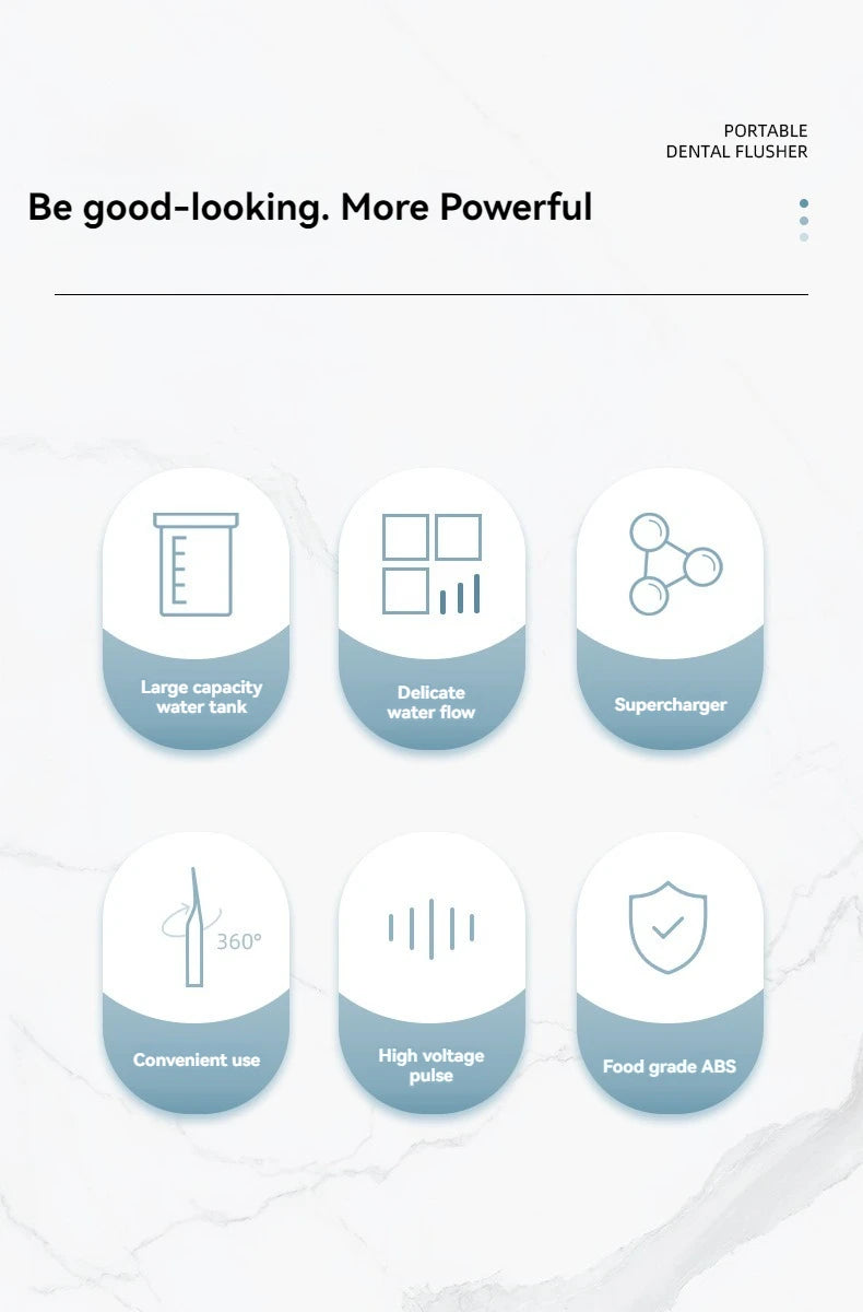 Household High Pressure Oral Irrigator Portable Teeth Clean Water Dental Floss Manual High Pressure Water Toothpick - Lena & Miles Exquisite Boutique LLC.