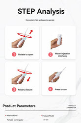 Household High Pressure Oral Irrigator Portable Teeth Clean Water Dental Floss Manual High Pressure Water Toothpick - Lena & Miles Exquisite Boutique LLC.