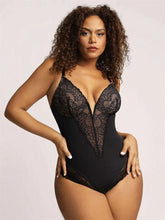 Dimmkof Lace Hem Low V Neck Thong Sleeveles - Lena & Miles Exquisite Boutique LLC.