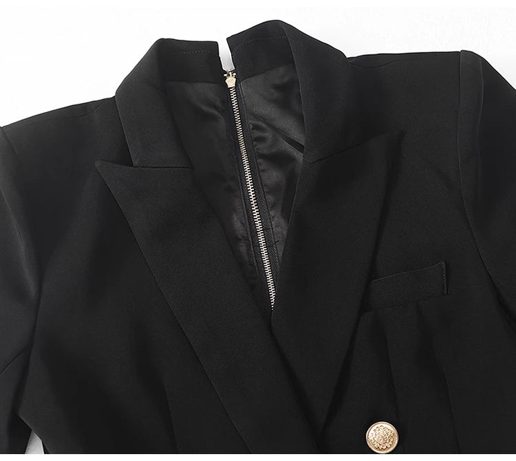 Lautaro Spring Autumn Extra Long Black Floor - Lena & Miles Exquisite Boutique LLC.