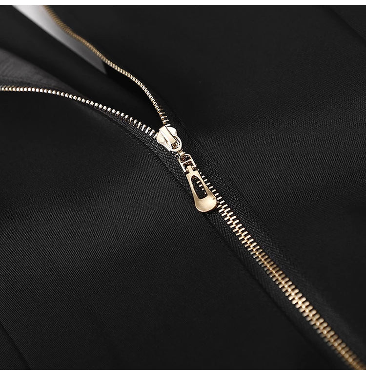 Lautaro Spring Autumn Extra Long Black Floor - Lena & Miles Exquisite Boutique LLC.