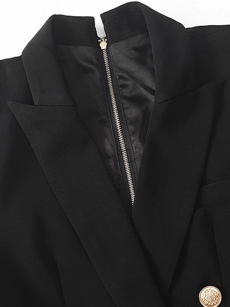 Lautaro Spring Autumn Extra Long Black Floor - Lena & Miles Exquisite Boutique LLC.