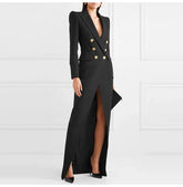 Lautaro Spring Autumn Extra Long Black Floor - Lena & Miles Exquisite Boutique LLC.